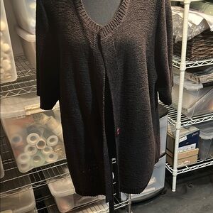 Evan Picone Dark Brown Sweater Cardigan